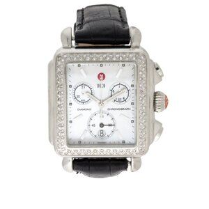 Michele Deco Diamond Chronograph Watch